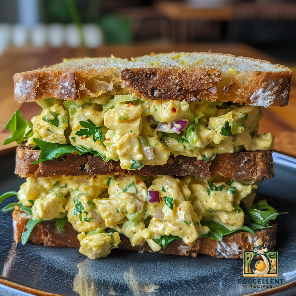 Curried Egg and Chicken Salad Sandwich Recipe