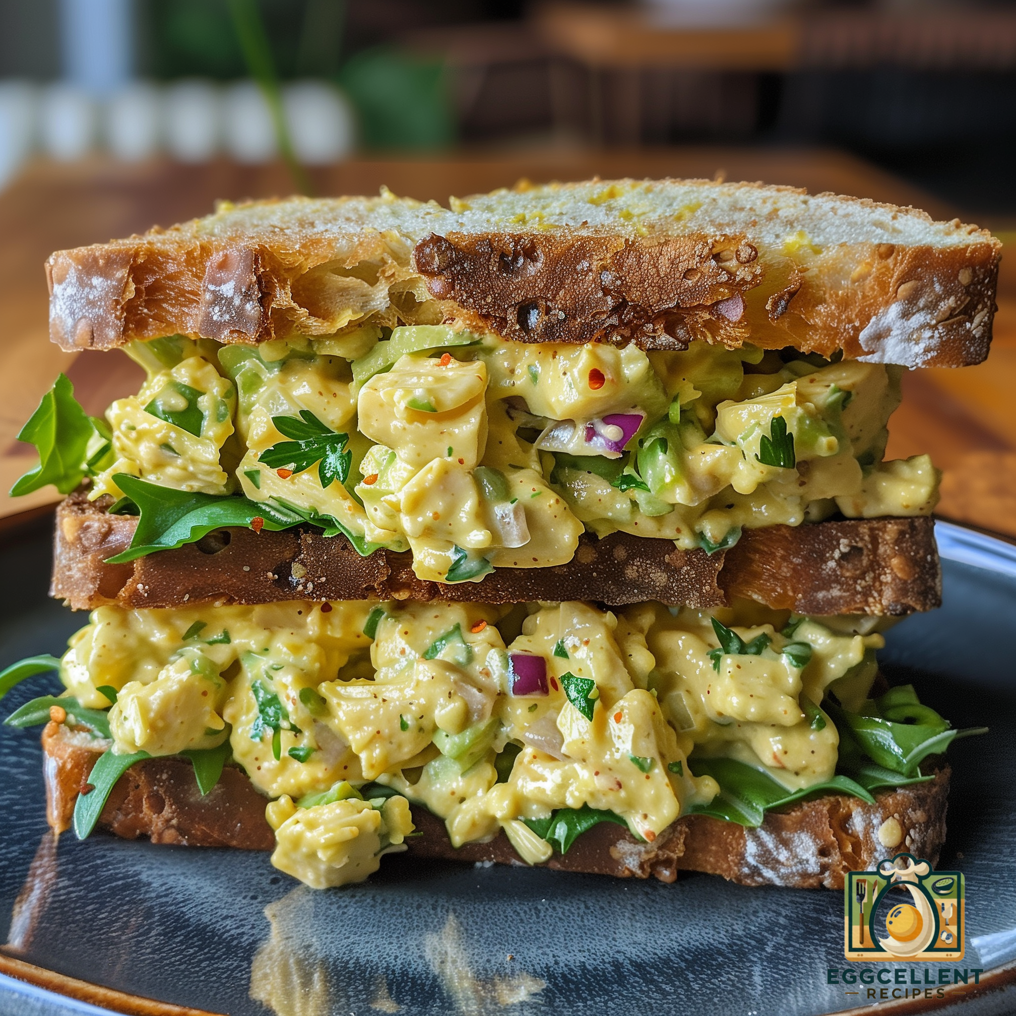 Curried Egg and Chicken Salad Sandwich Recipe