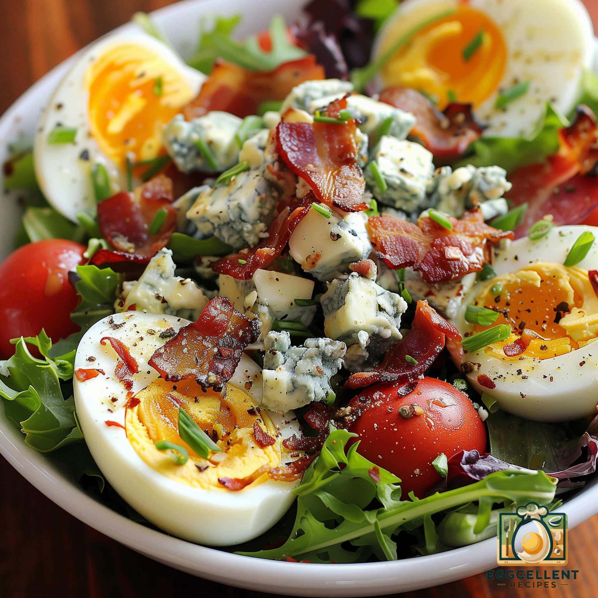 Egg, Bacon, and Blue Cheese Salad Recipe