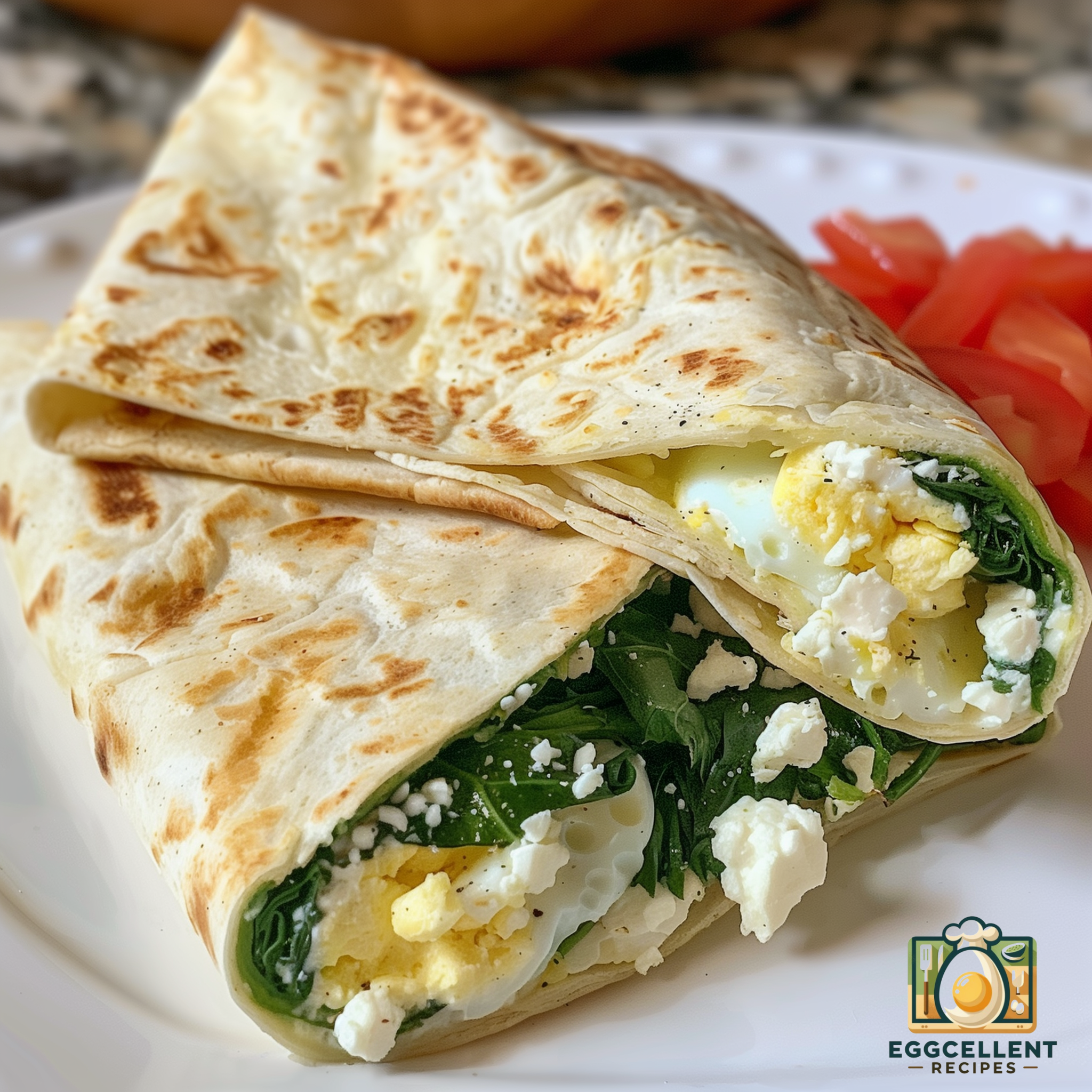 Egg, Spinach, and Feta Wrap Recipe