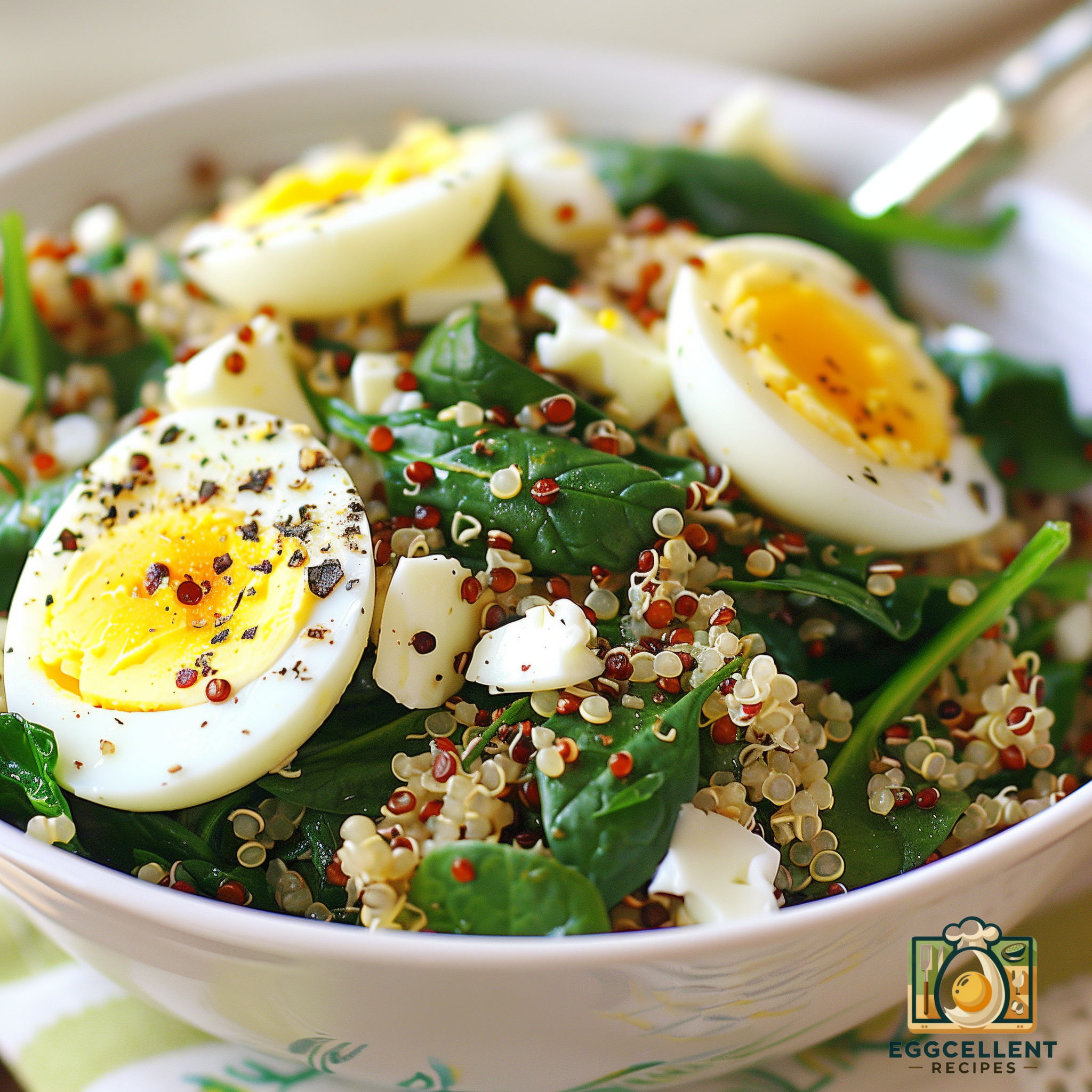 Egg, Spinach, and Quinoa Salad Recipe