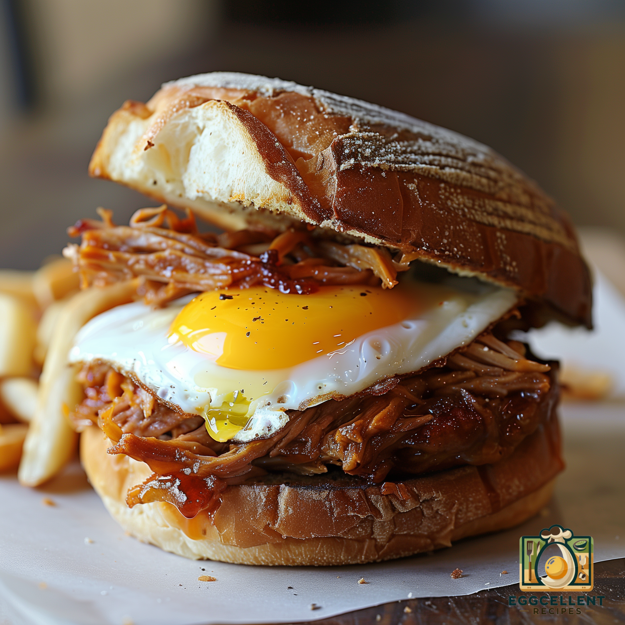 Fried Egg and Pulled Pork Sandwich Recipe
