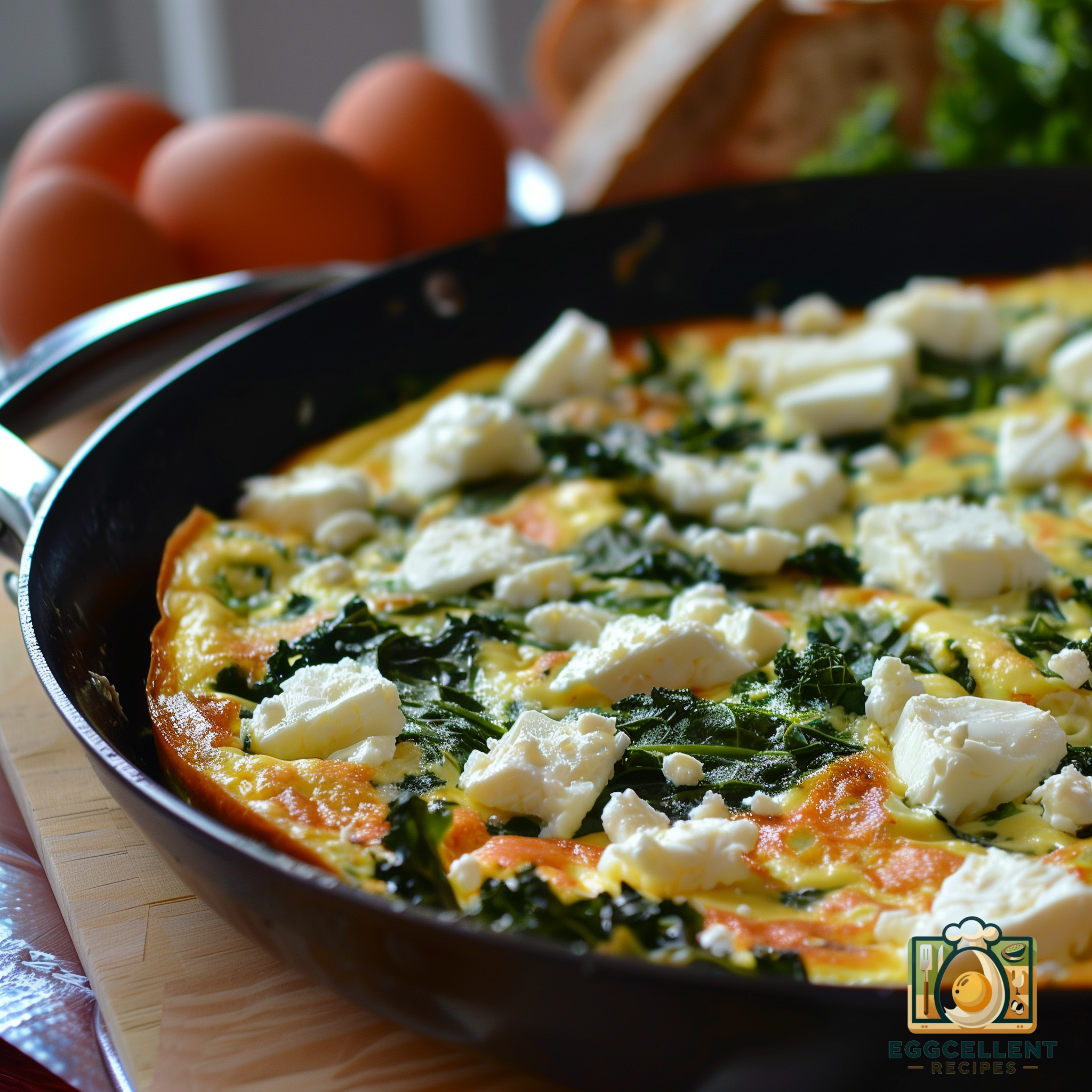 Kale and Egg Frittata with Feta Cheese Recipe