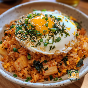 Korean Kimchi Fried Rice with Egg Recipe