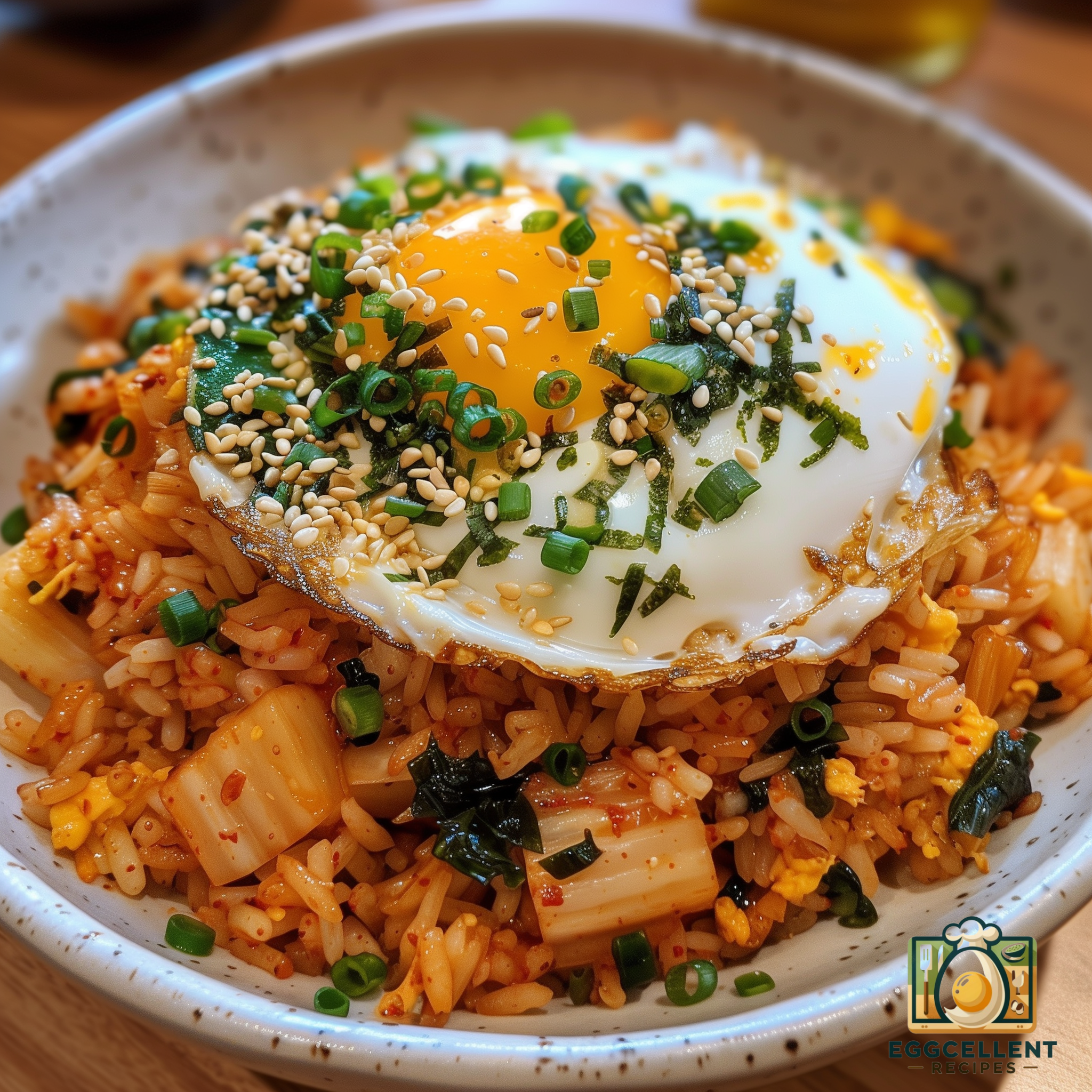 Korean Kimchi Fried Rice with Egg Recipe