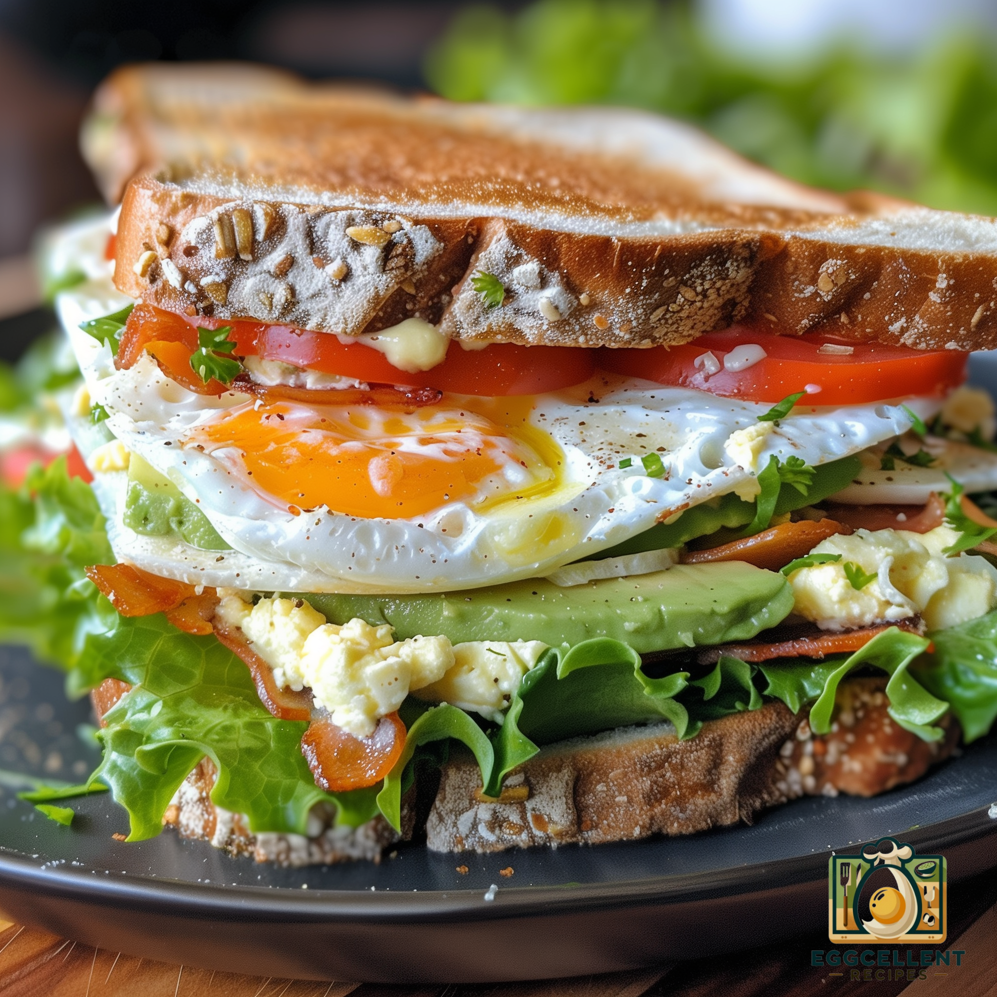 Egg and Avocado Club Sandwich Recipe
