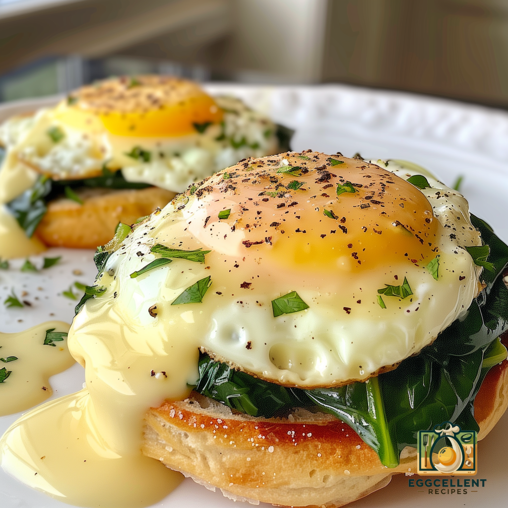 Eggs Florentine with Creamed Spinach and English Muffin Recipe