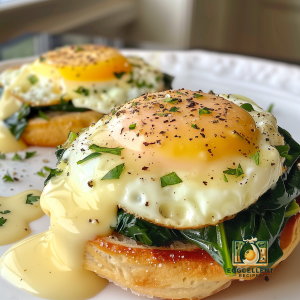 Eggs Florentine with Creamed Spinach and English Muffin Recipe