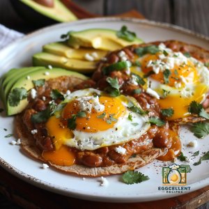 Huevos Rancheros with Avocado and Refried Beans Recipe