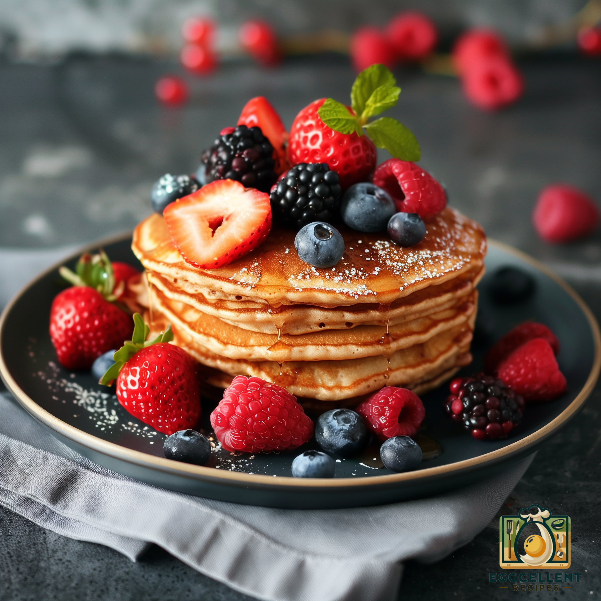 Oatmeal and Egg White Pancakes with Fresh Berries Recipe