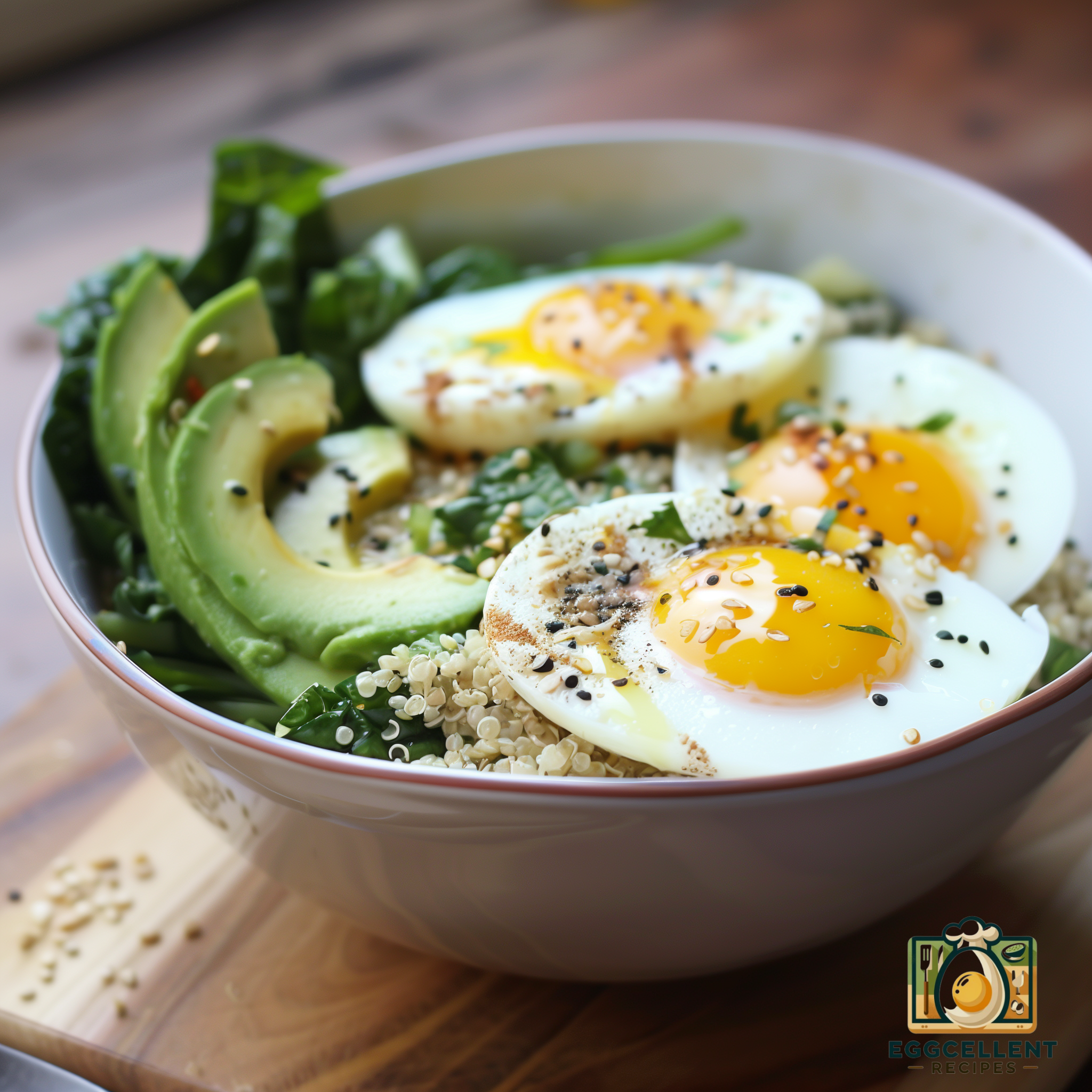 Quinoa Breakfast Bowl with Eggs and Avocado Recipe