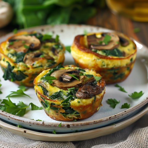 Spinach and Mushroom Egg Muffins