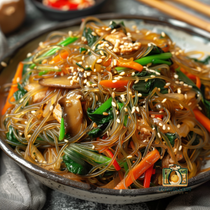 Korean Japchae (Stir-fried Glass Noodles)  Recipe