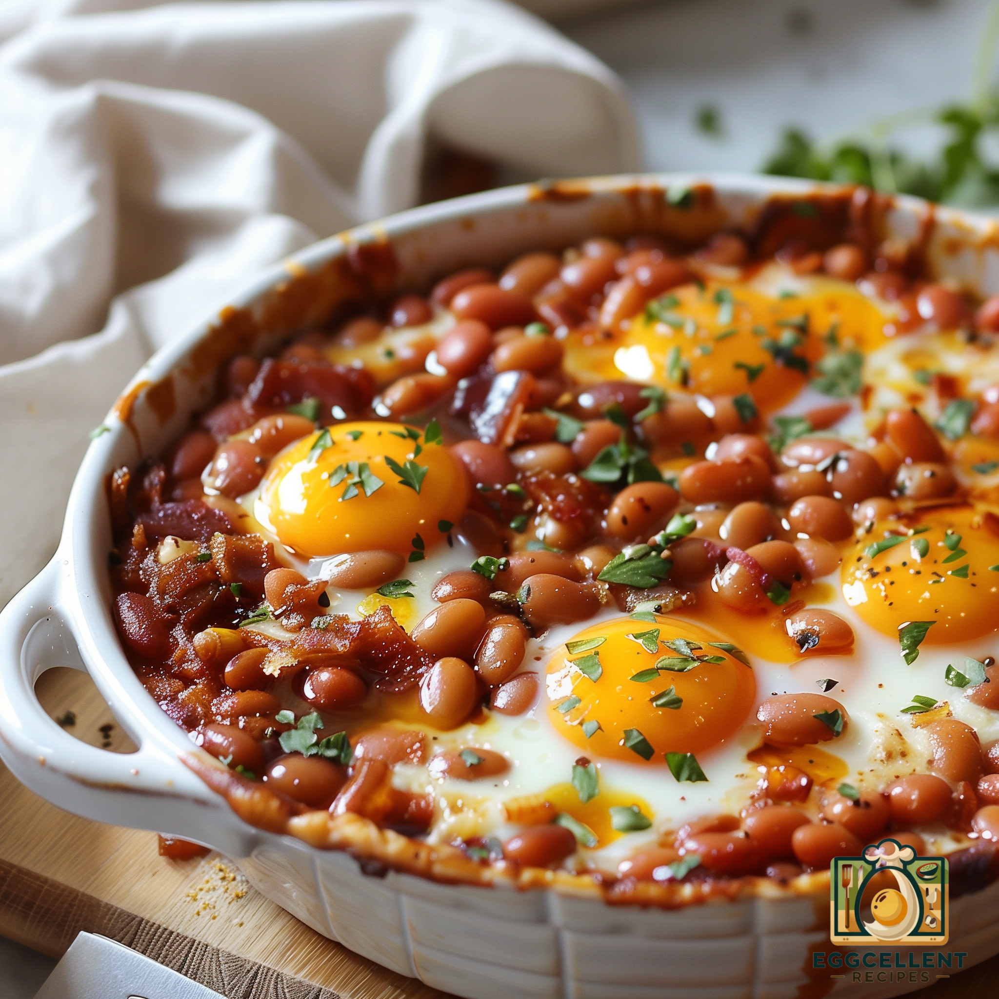 Maple Baked Beans with Eggs  Recipe