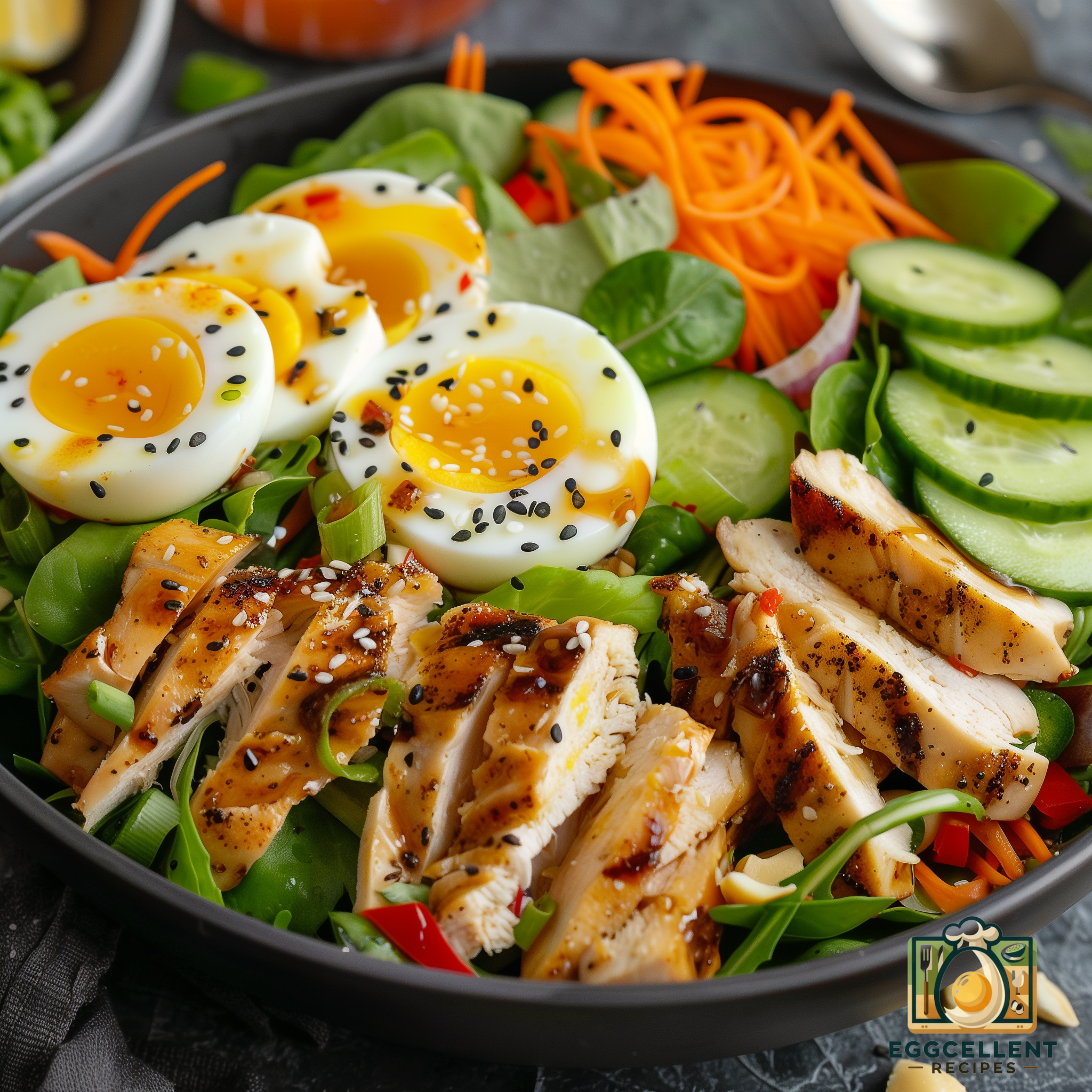 Asian Chicken Salad with Egg Recipe