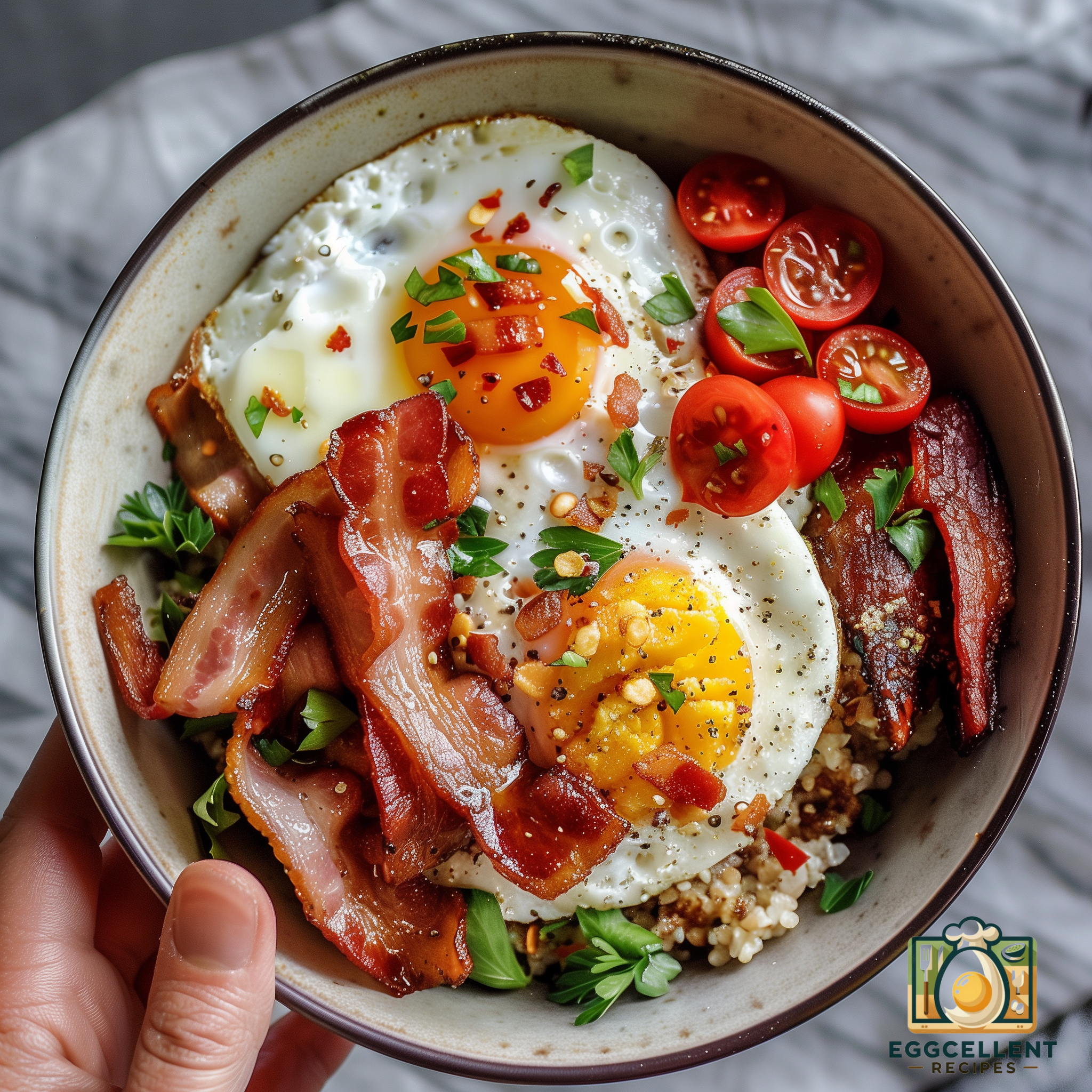 Maple Bacon and Egg Breakfast Bowl Recipe