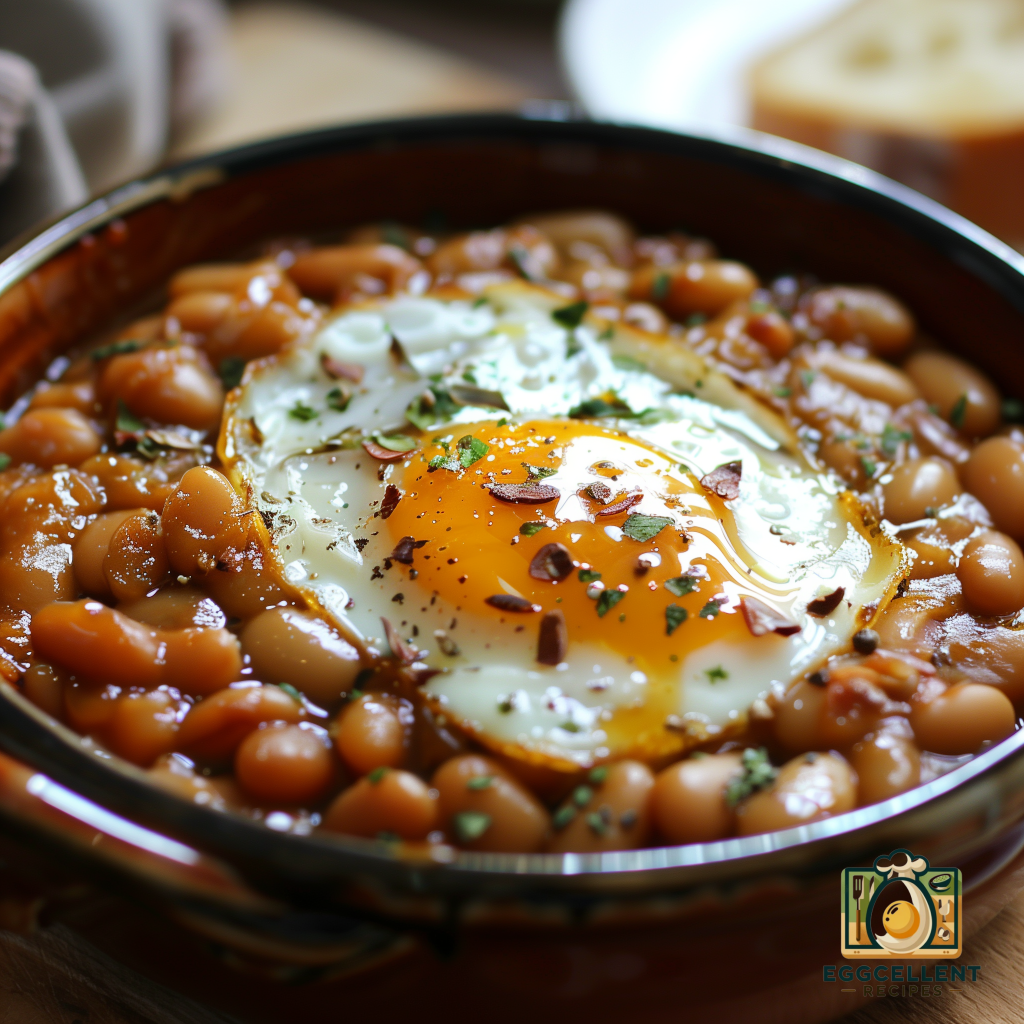 Maple Syrup Baked Beans with Eggs Recipe