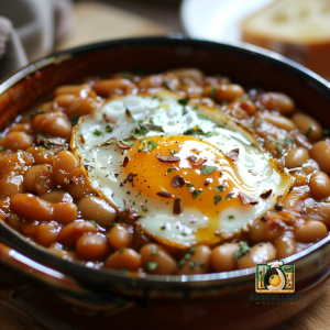 Maple Syrup Baked Beans with Eggs Recipe