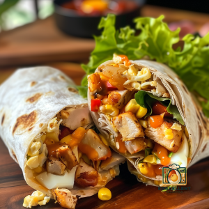 BBQ Chicken and Egg Wrap Recipe