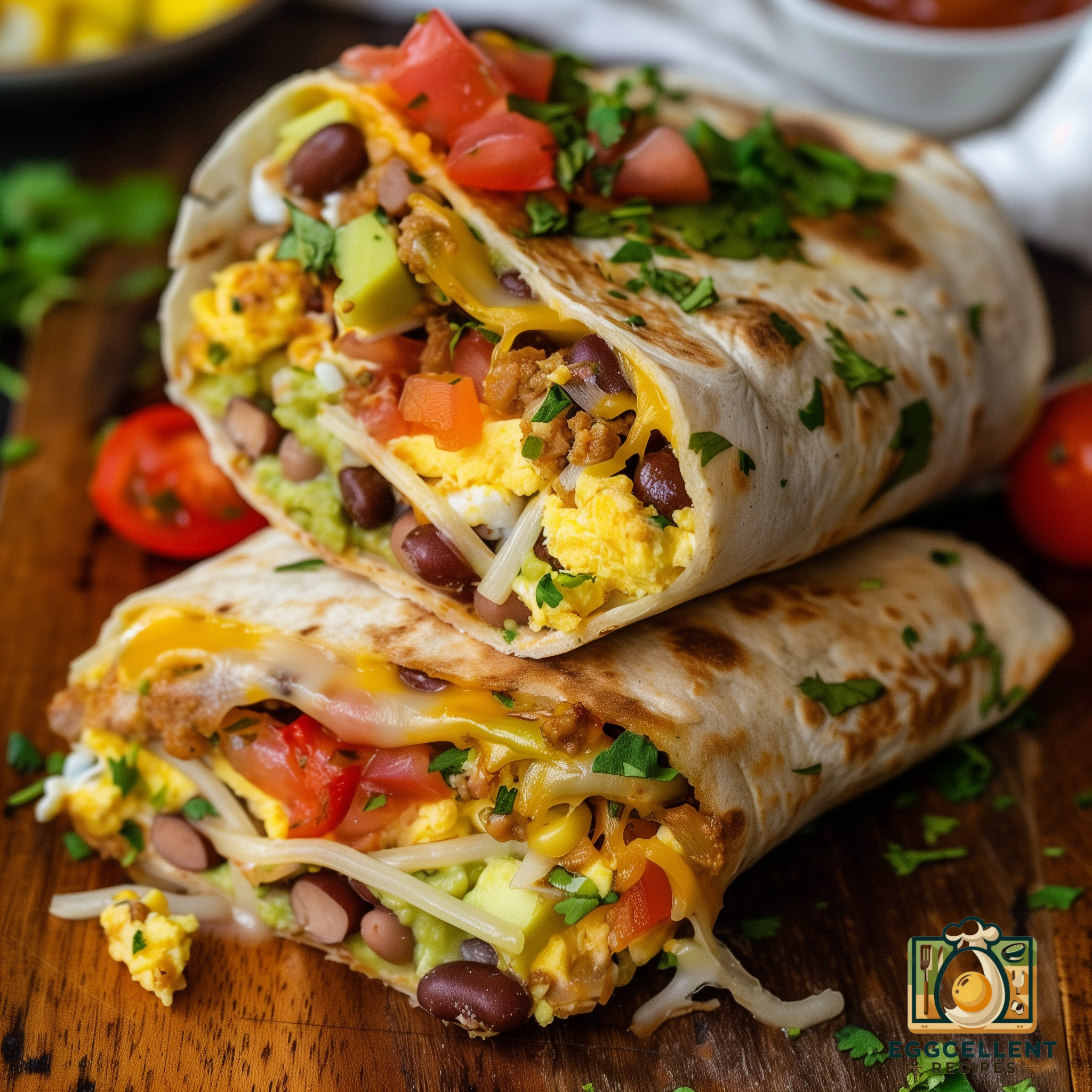 Egg and Bean Burritos Recipe