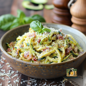 Healthy Zucchini Noodle Carbonara Recipe