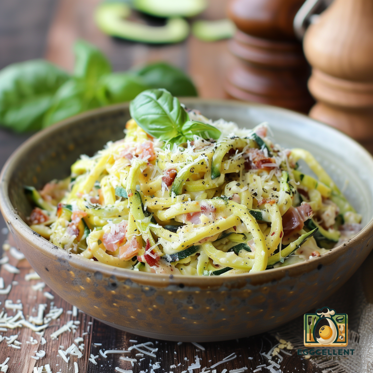 Healthy Zucchini Noodle Carbonara