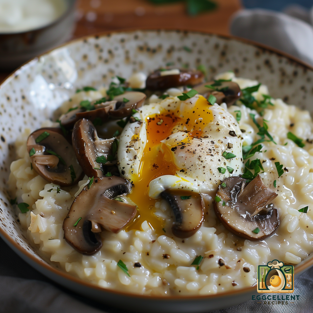 Mushroom and Egg Risotto Recipe