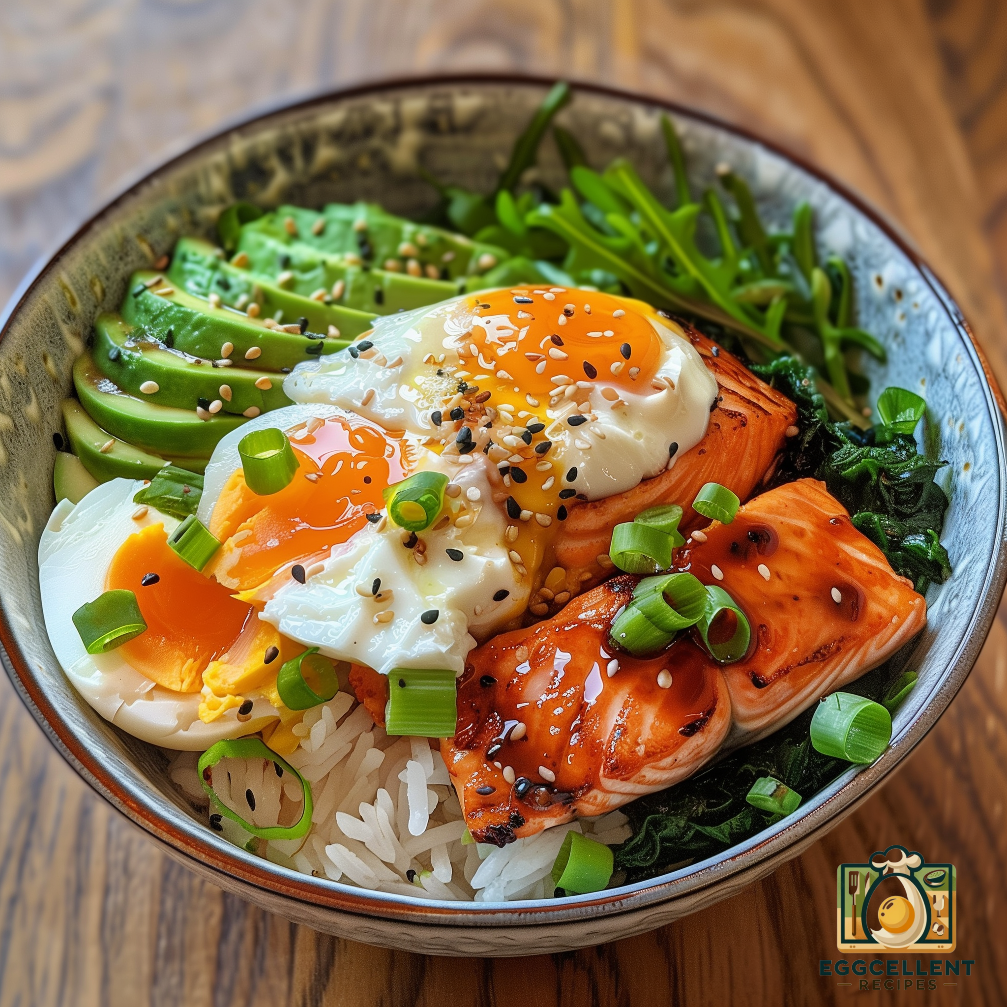 Salmon and Egg Bowl Recipe