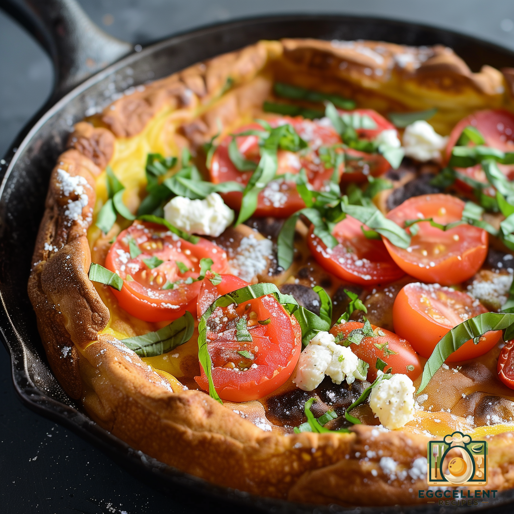 Savory Dutch Baby with Tomato and Goat Cheese Recipe