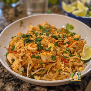 Scrambled egg and Chicken Pad Thai  Recipe