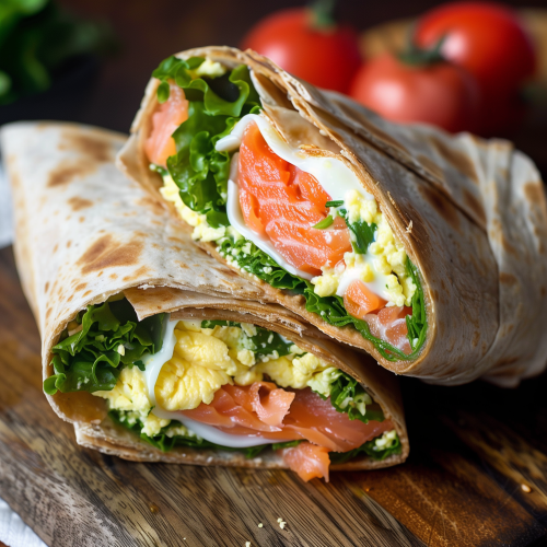 Smoked Salmon Egg Wrap