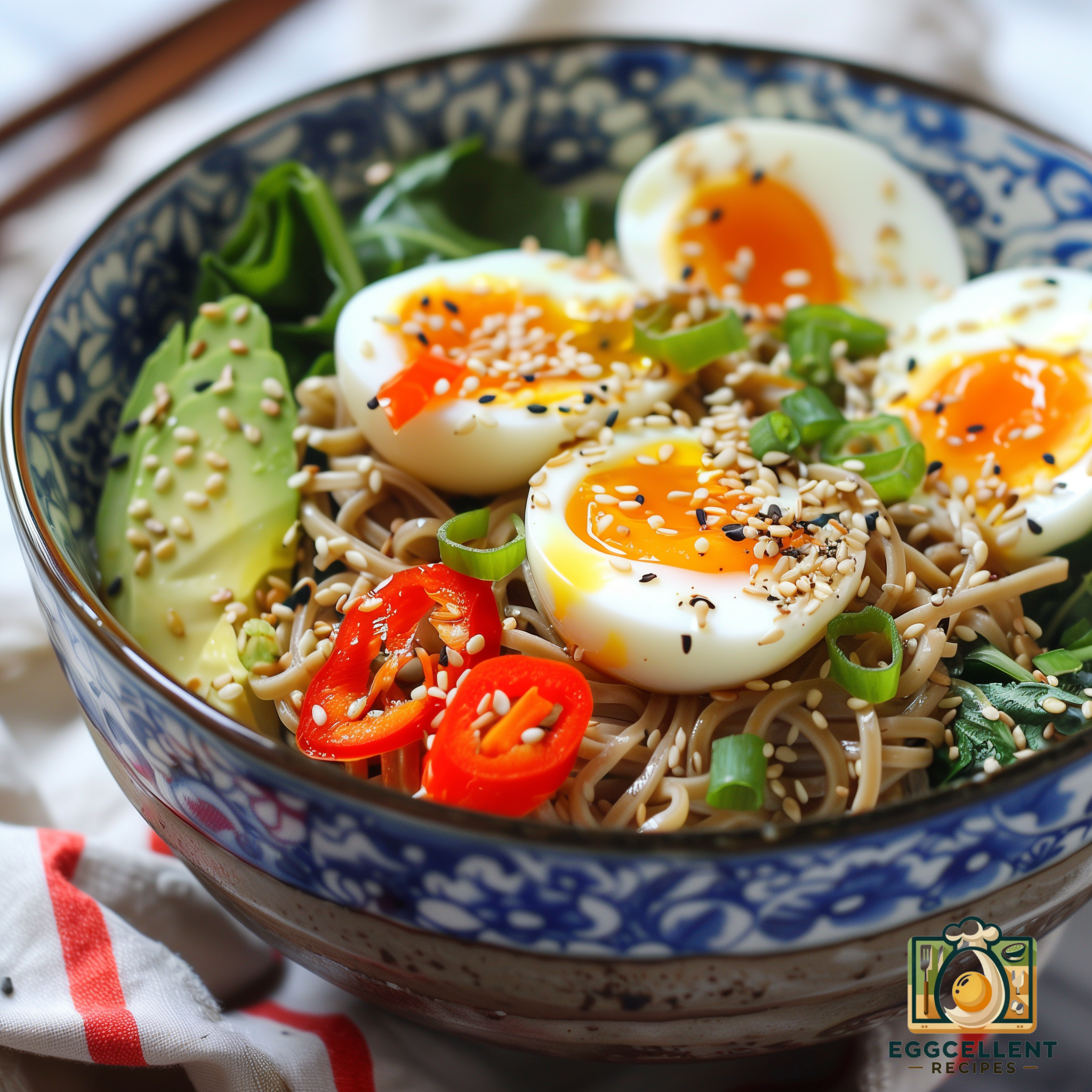 Soba Noodle Bowl with Soft-Boiled Eggs Recipe