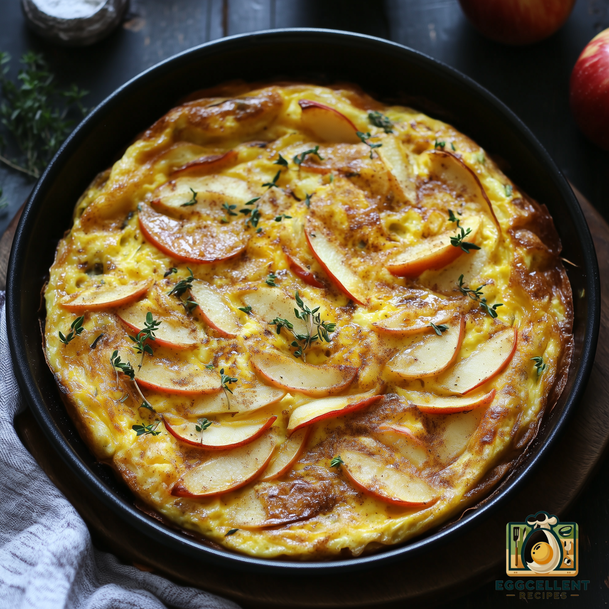 Apple Cinnamon Baked Omelette  Recipe