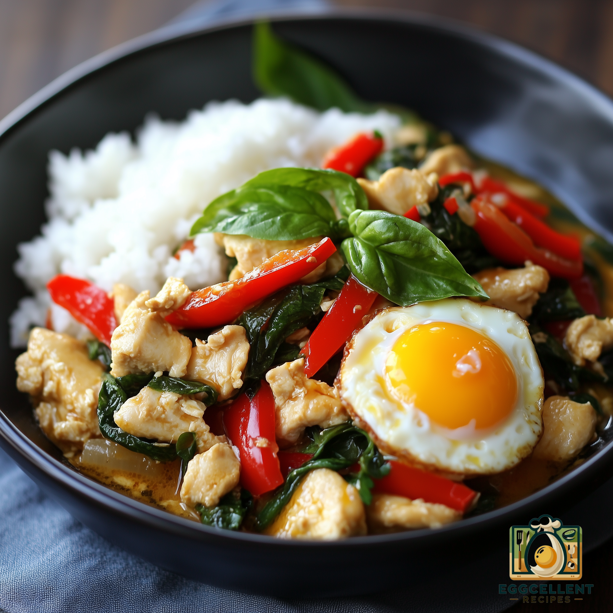 Thai Basil Egg Stir-Fry  Recipe