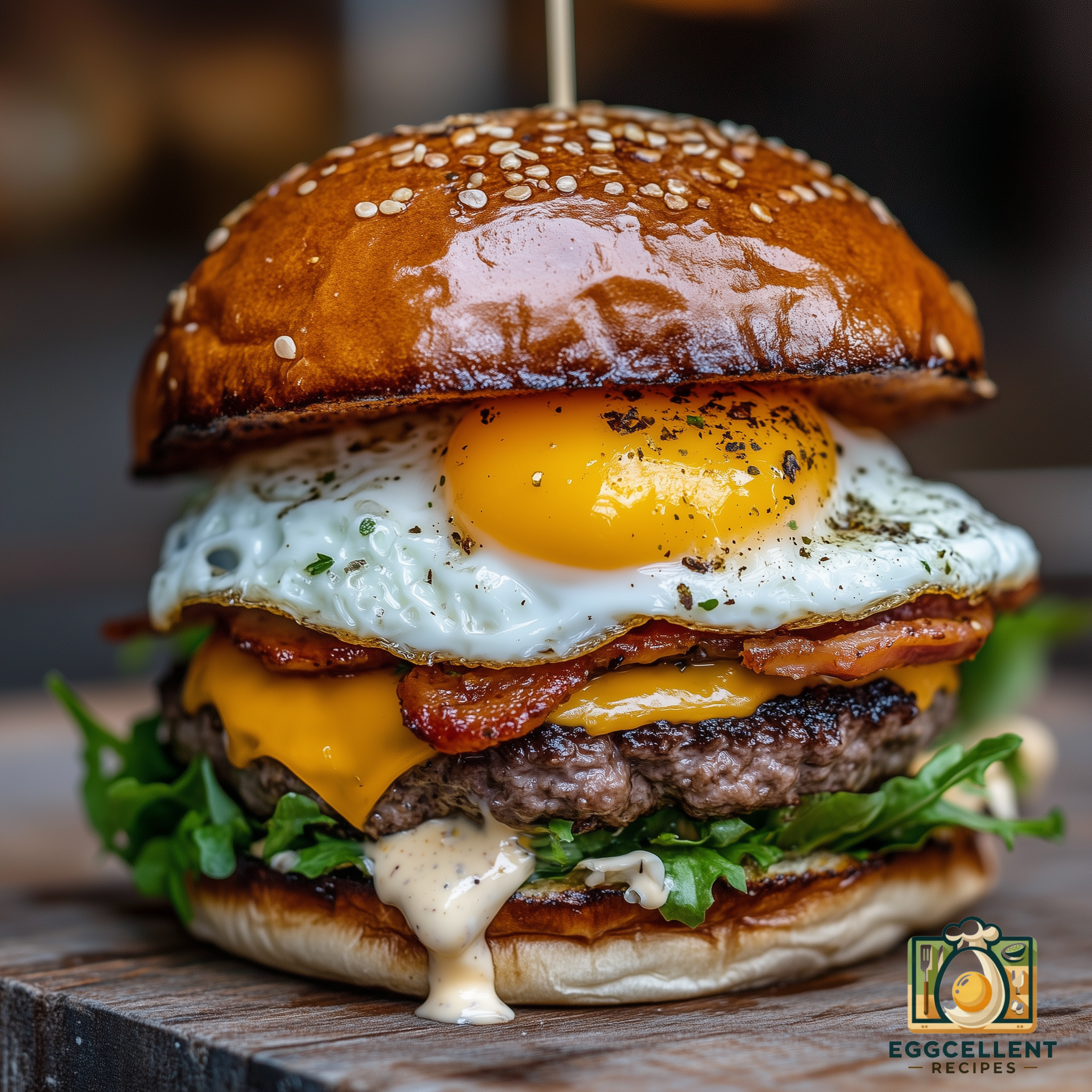 Classic American Burger with Fried Egg Recipe