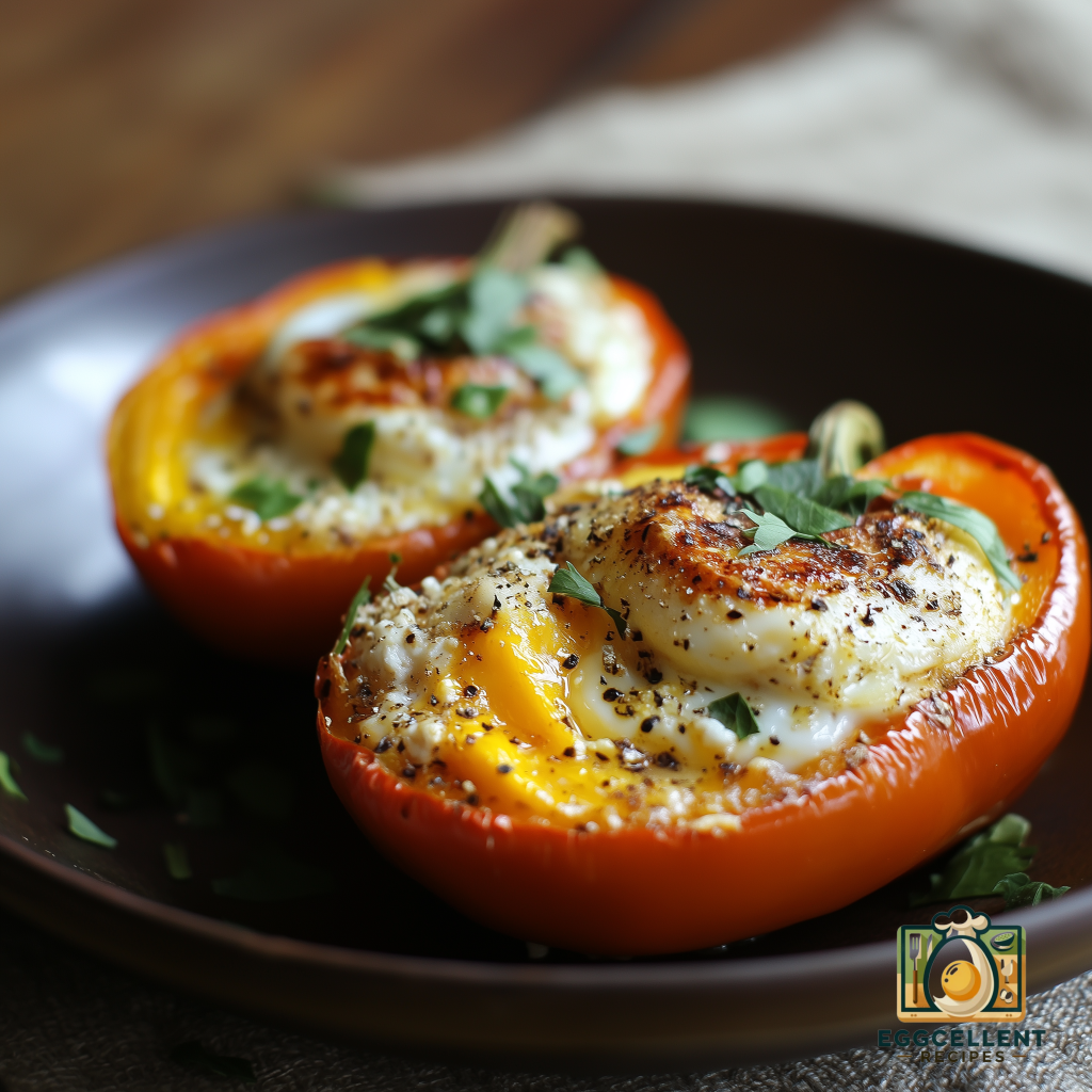 Egg and Goat Cheese Stuffed Peppers Recipe