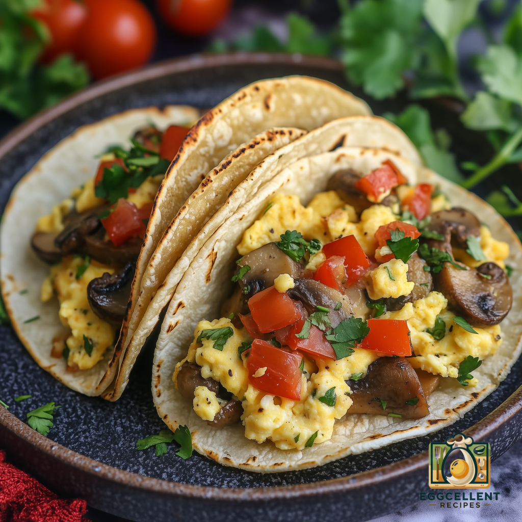  Egg and Mushroom Breakfast Tacos Recipe