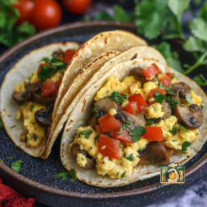 Egg and Mushroom Breakfast Tacos Recipe