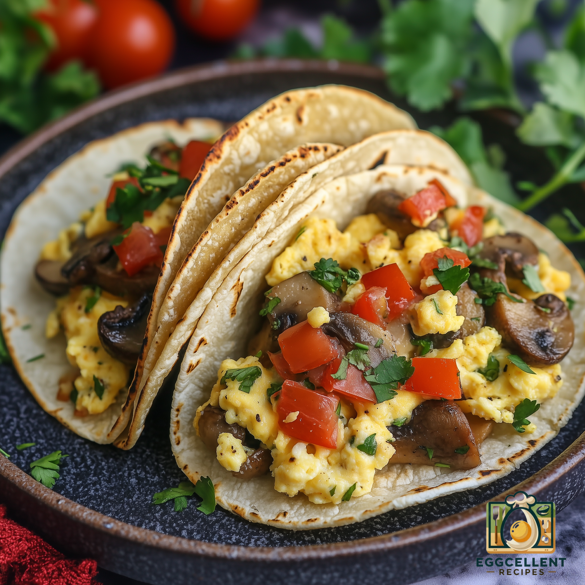 Egg and Mushroom Breakfast Tacos Recipe