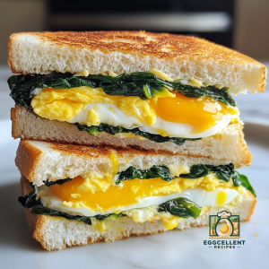 Egg and Spinach Breakfast Sandwich Recipe