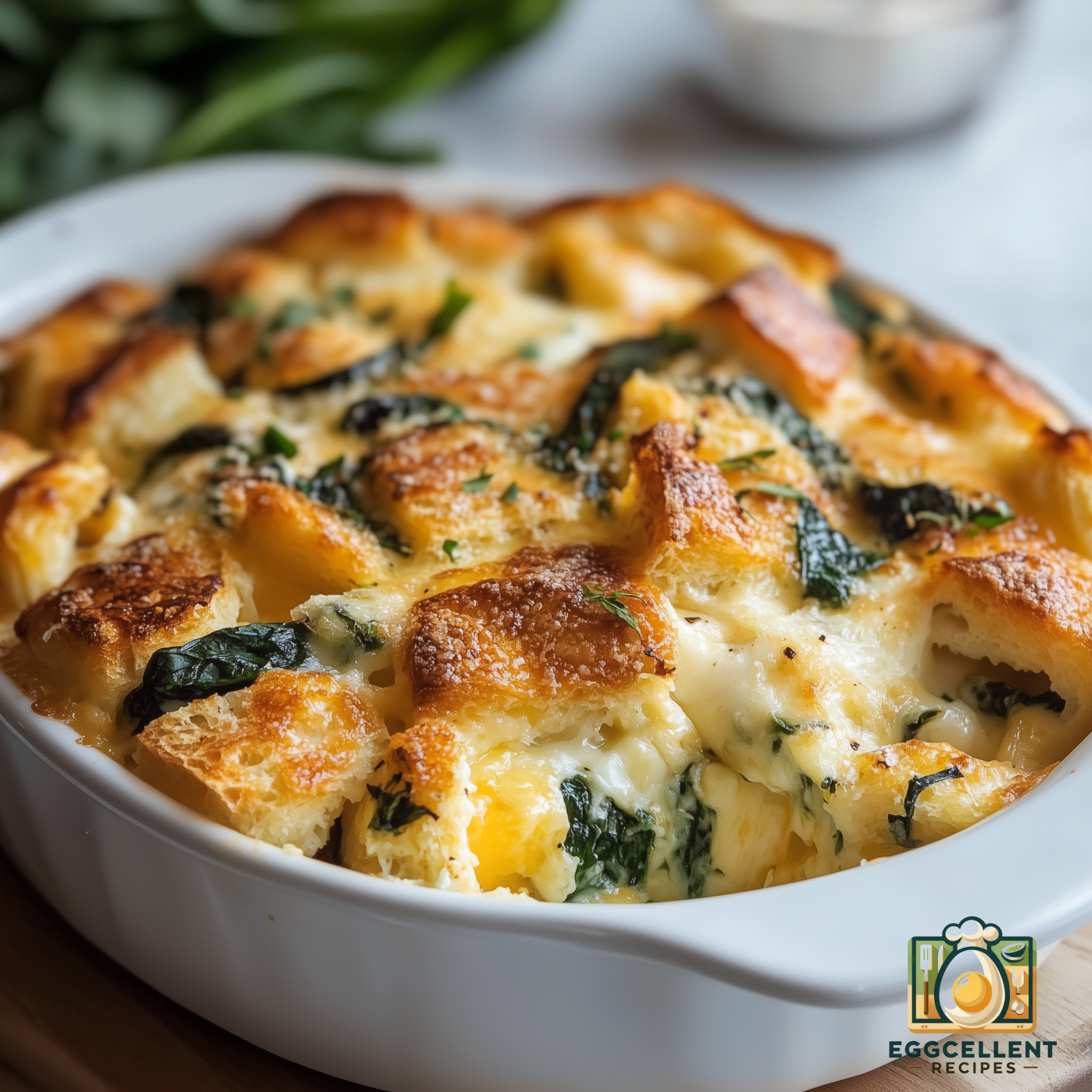 Spinach and Cheese Strata Recipe