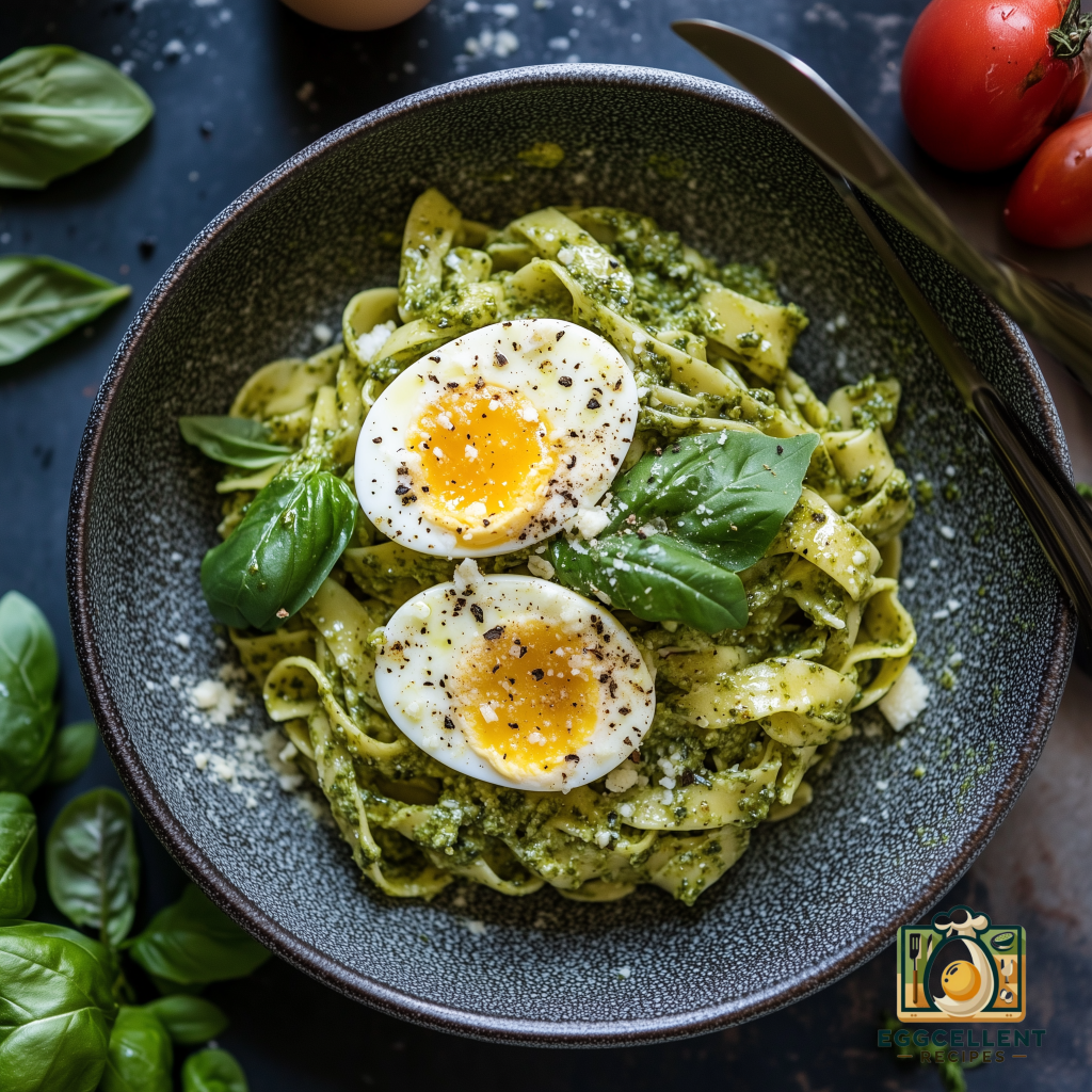 Egg Fettucine with Pesto Recipe