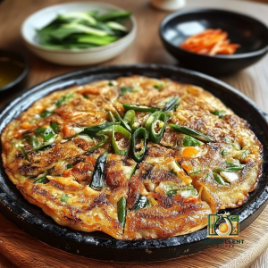 Korean  Seafood and green onion pancake (Haemul Pajeon) Recipe