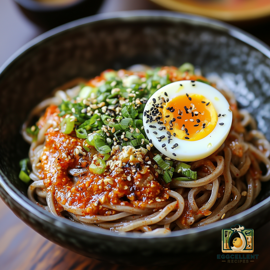 Korean Spicy cold buckwheat noodles (Bibim Naengmyeon) Recipe