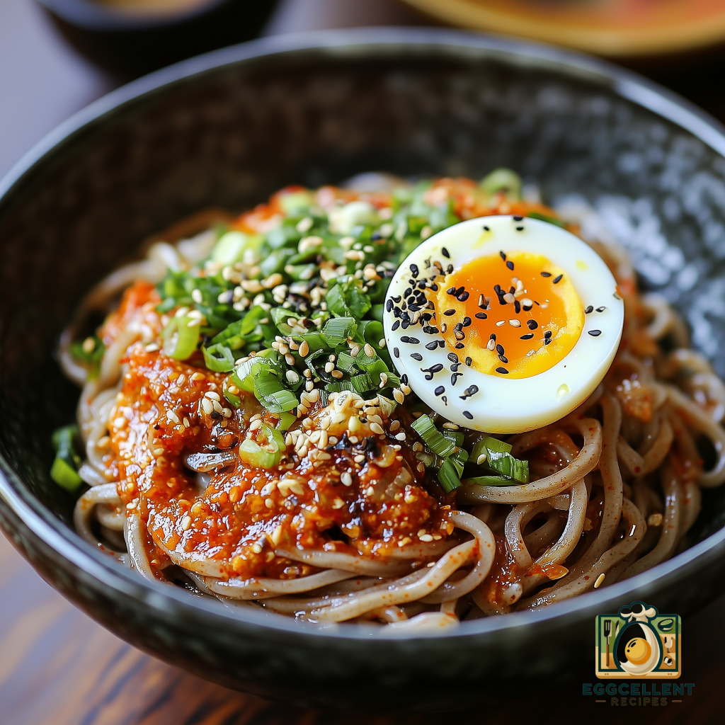 Korean Spicy Cold Buckwheat Noodles Bibim Naengmyeon Korean Spicy Cold Buckwheat Noodles Bibim Naengmyeon