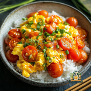 Fried Egg and Tomato over Rice Recipe