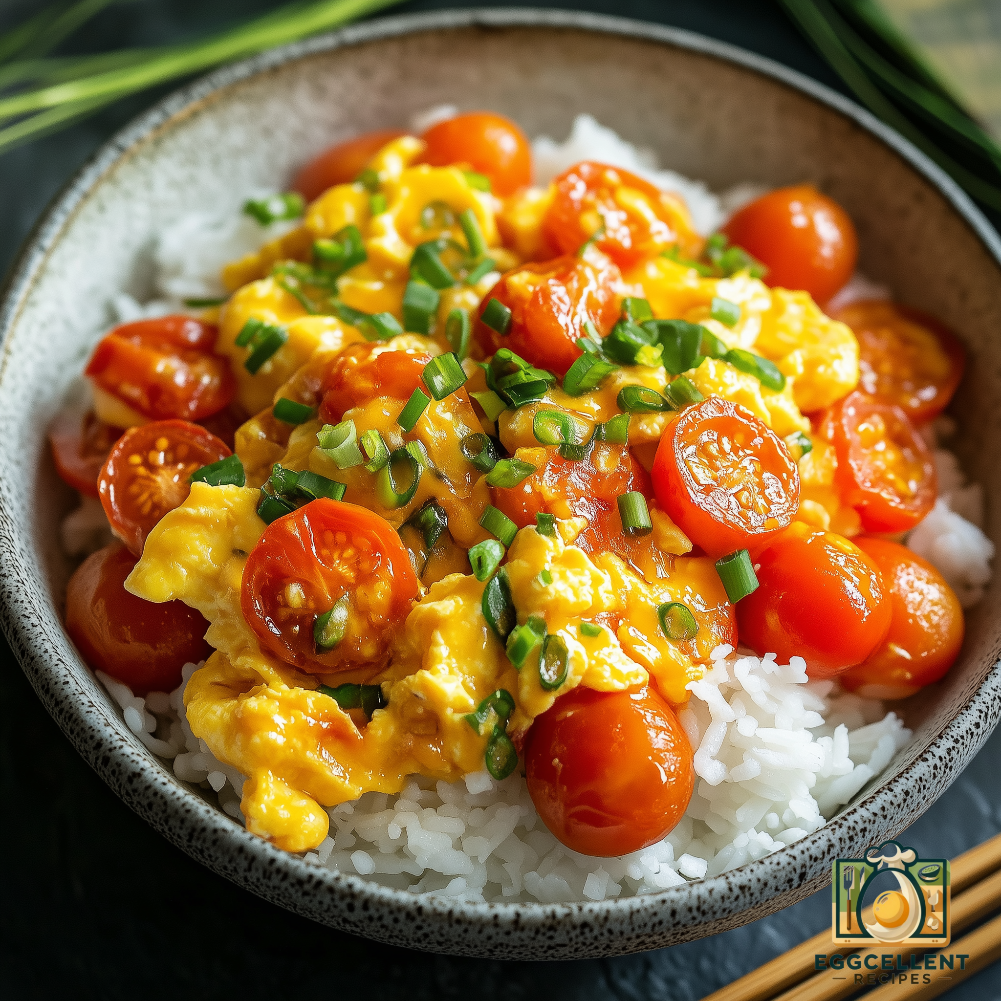 Fried Egg and Tomato over Rice Recipe