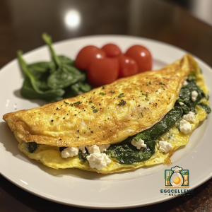 Spinach and Feta Stuffed Omelette Recipe