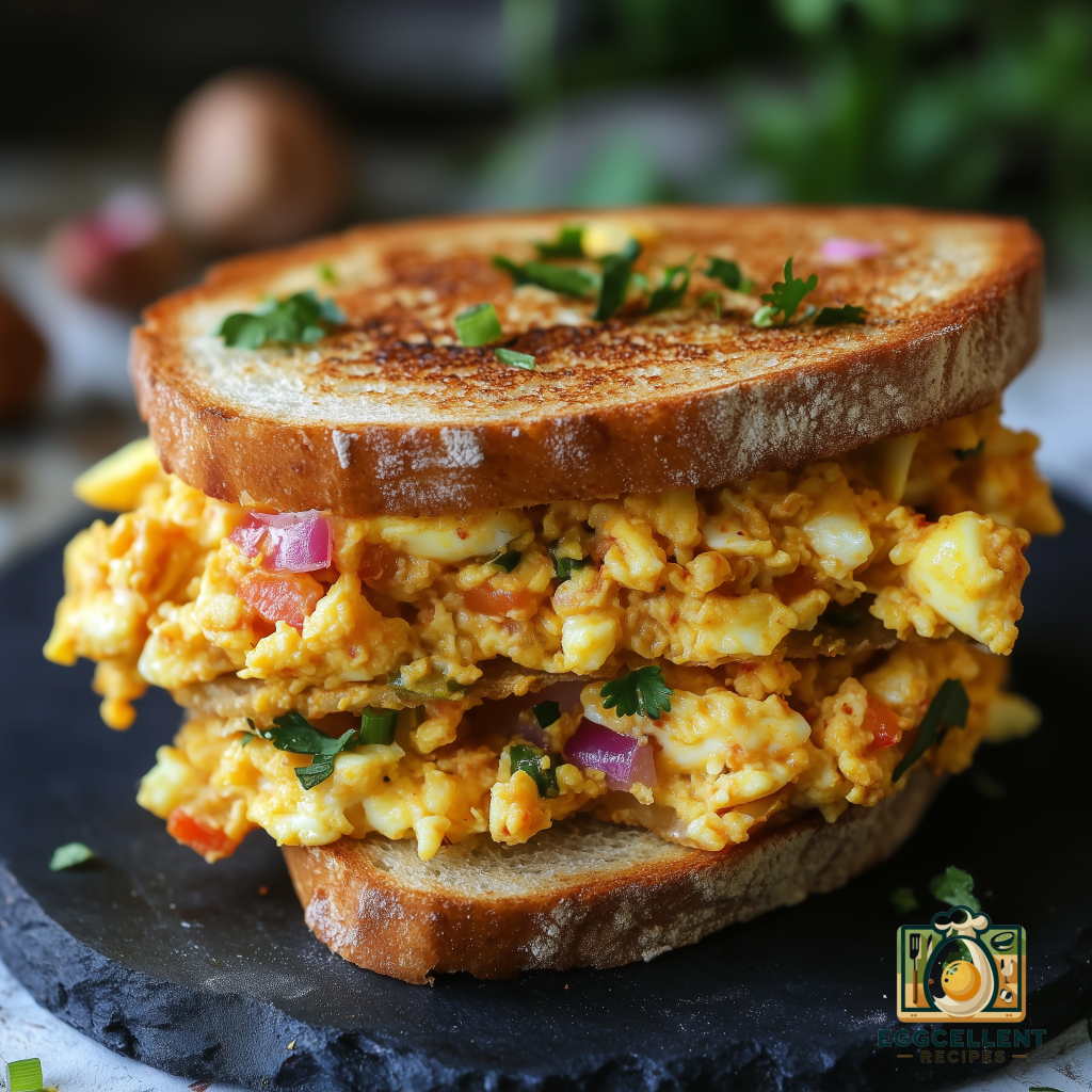 Egg Bhurji Sandwich Recipe