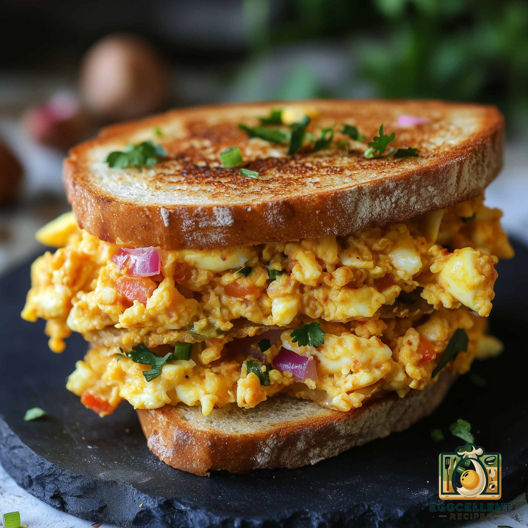 Egg Bhurji Sandwich Recipe